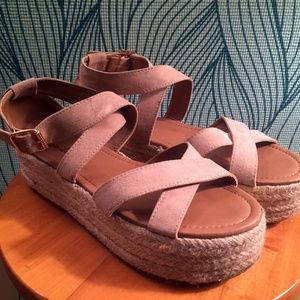 Bonnibel Tan Espadrille Platform Sandals